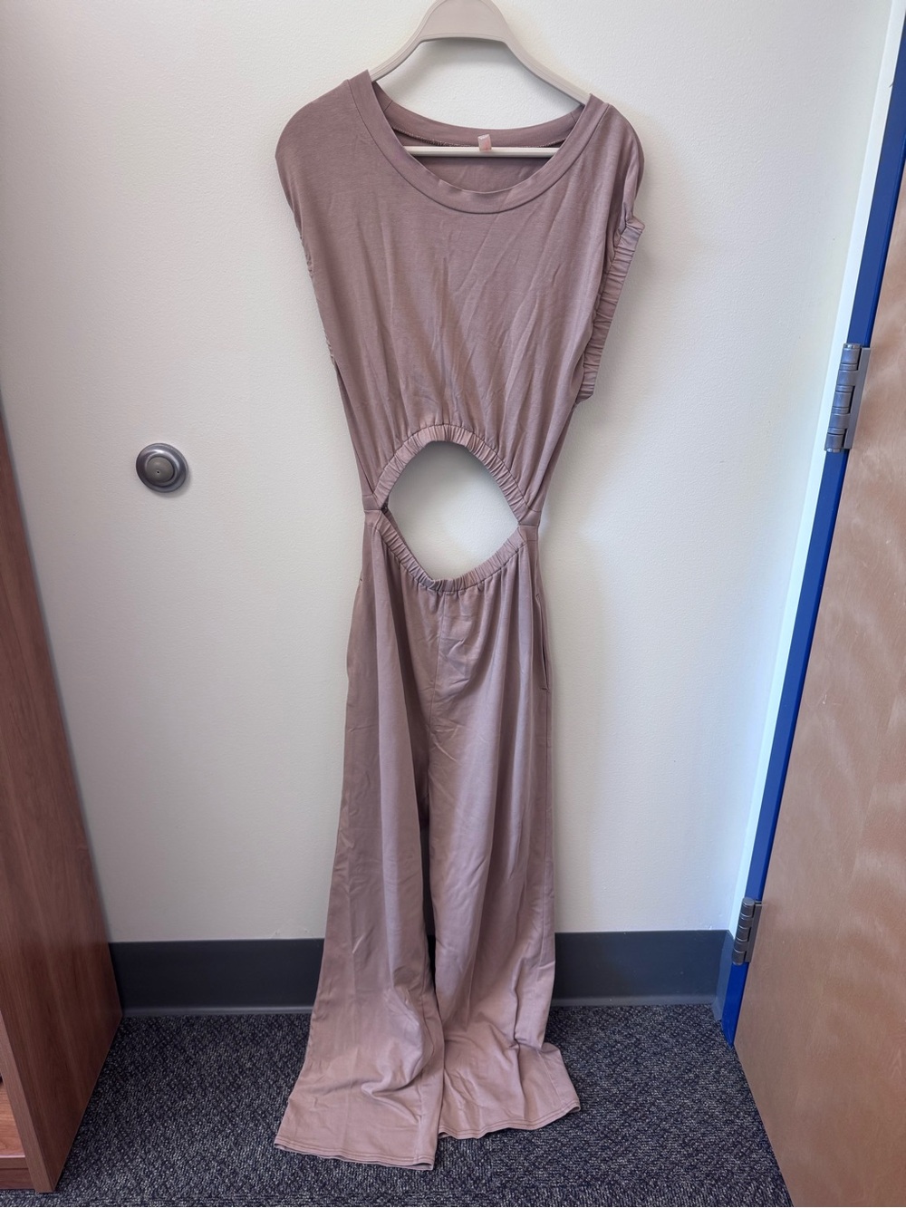 Free People Movement Tan Cutout Jumpsuit Size S